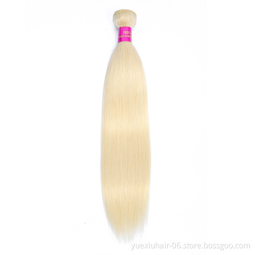613 Brazilian Virgin Human Hair Weave Bundle 613 Blonde Human Hair Extensions Machine Double Weft Hair Bundles